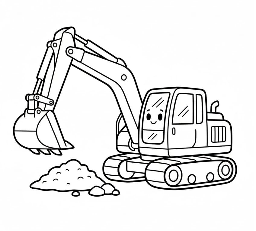 Bagger gratis ausmalbilder