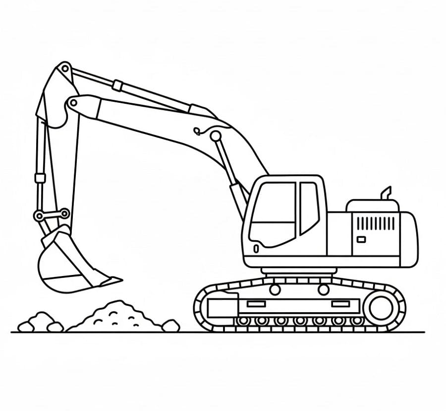 Bagger kostenlos verfügbar ausmalbilder