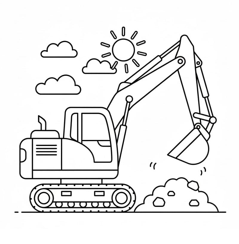 Bagger zum Ausdrucken ausmalbilder