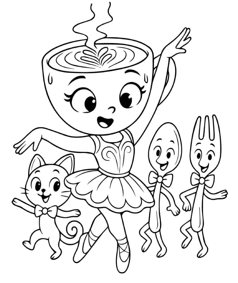 Ballerina Cappuccina gratis ausmalbilder