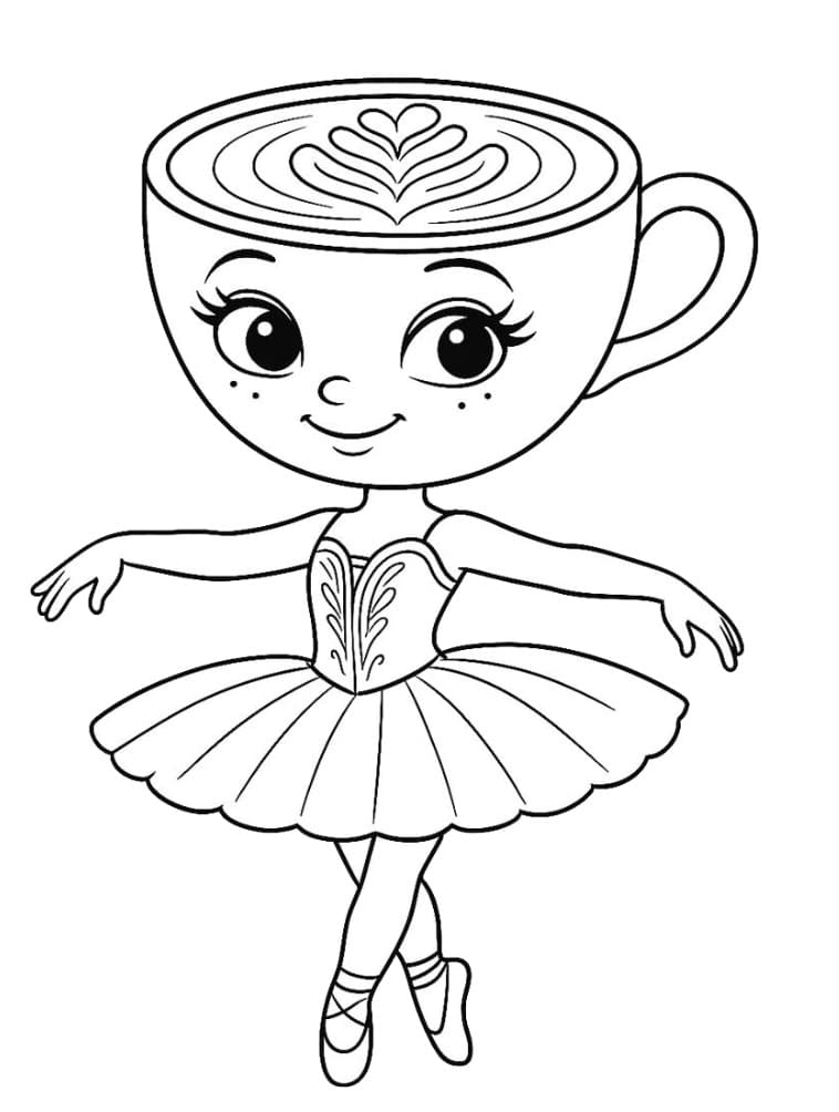 Ballerina Cappuccina zum Ausdrucken ausmalbilder