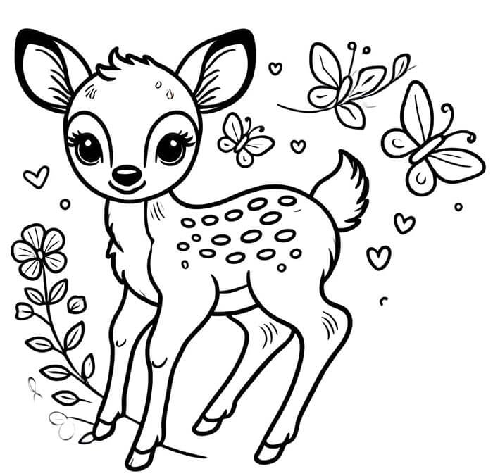 Bambi druckbares Bild ausmalbilder