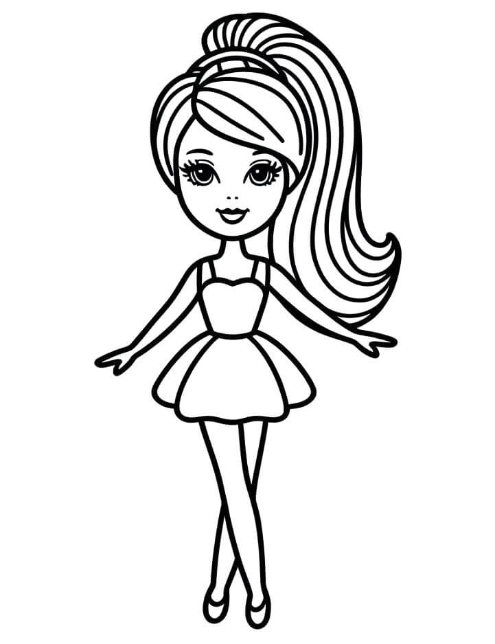 Barbie gratis Druckvorlage ausmalbilder