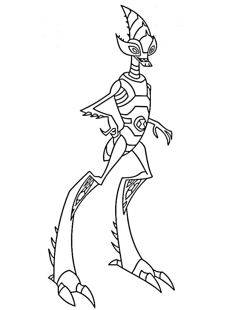 Ben 10 Crashhopper ausmalbilder