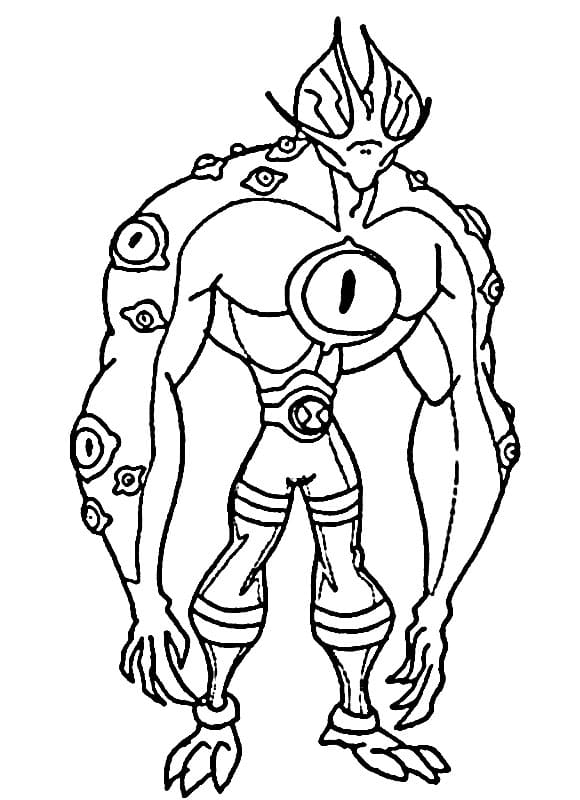 Ben 10 Eye Guy ausmalbilder