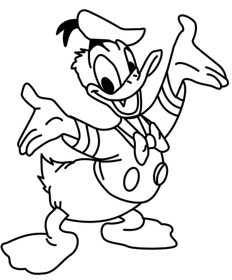 Bezaubernder Donald Duck ausmalbilder