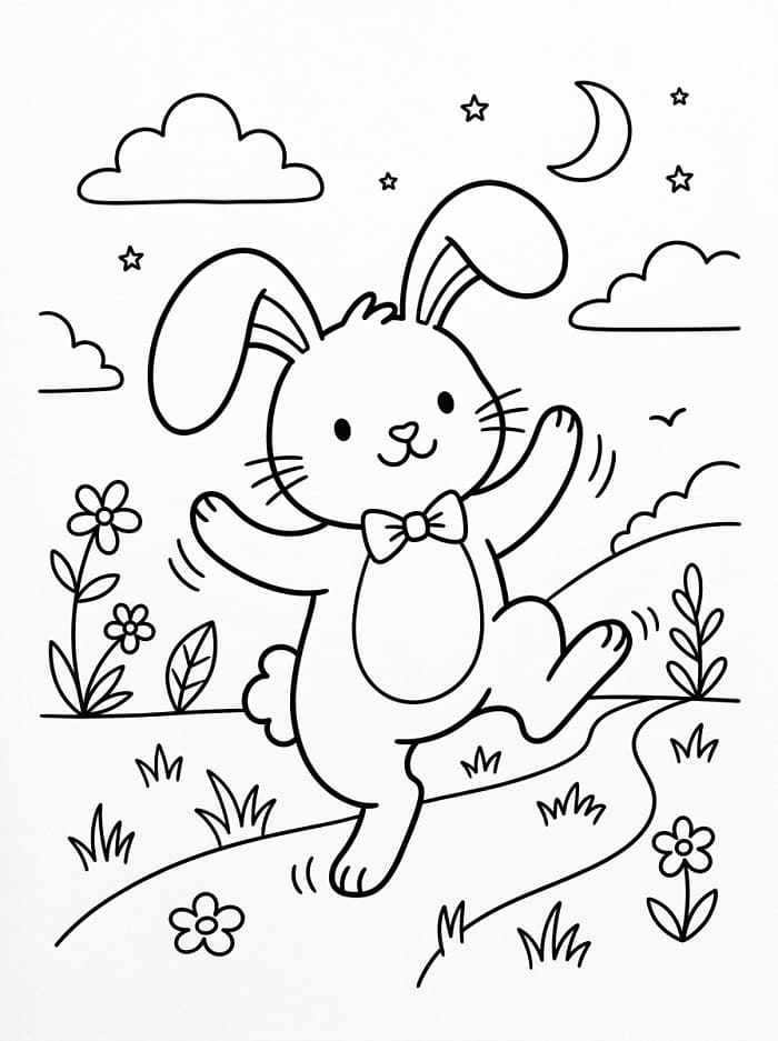 Bezaubernder Hase ausmalbilder