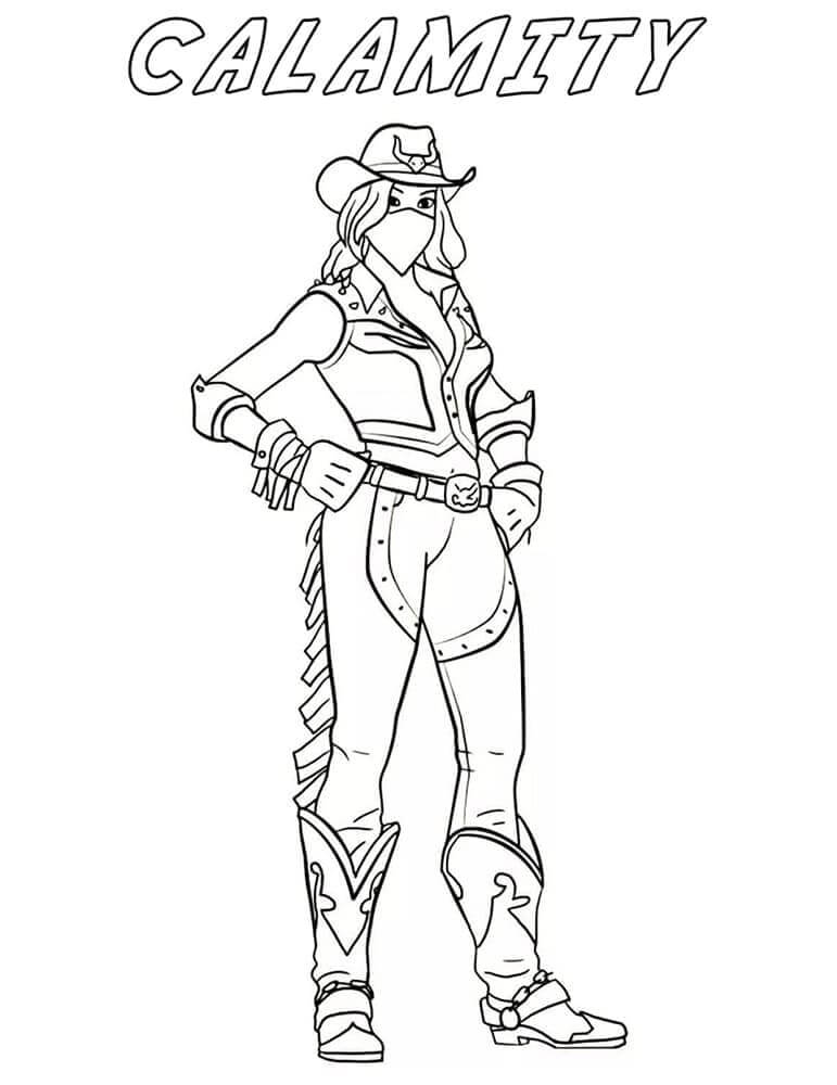 Calamity aus Fortnite ausmalbilder
