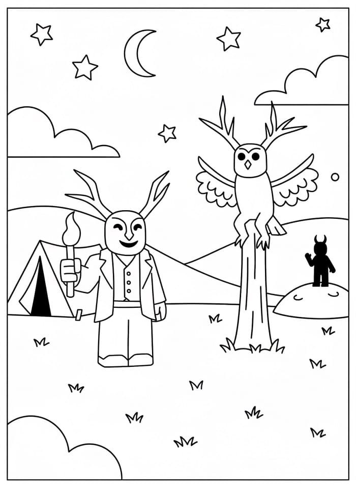 Cartoon 99 Nächte im Wald ausmalbilder