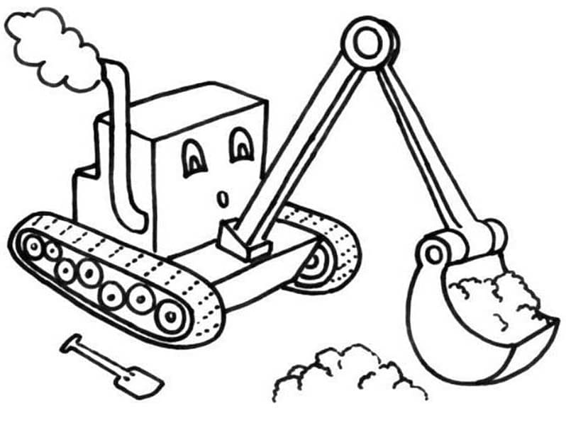 Cartoon-Bagger ausmalbilder