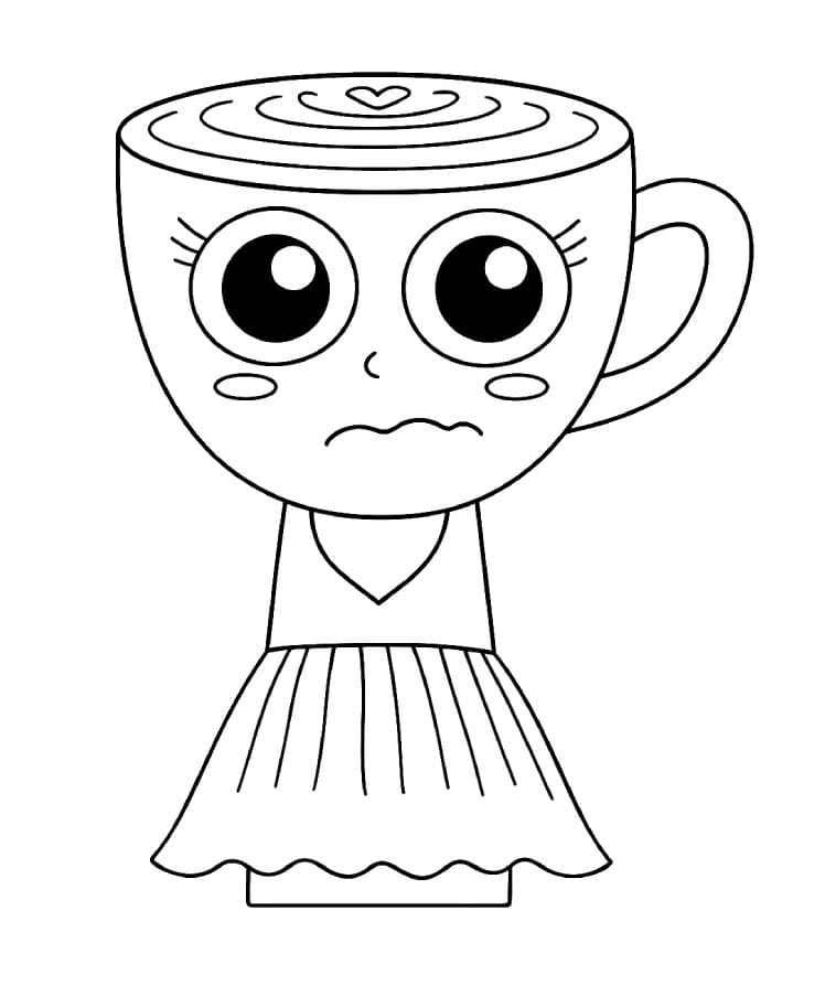 Cartoon Ballerina Cappuccina ausmalbilder