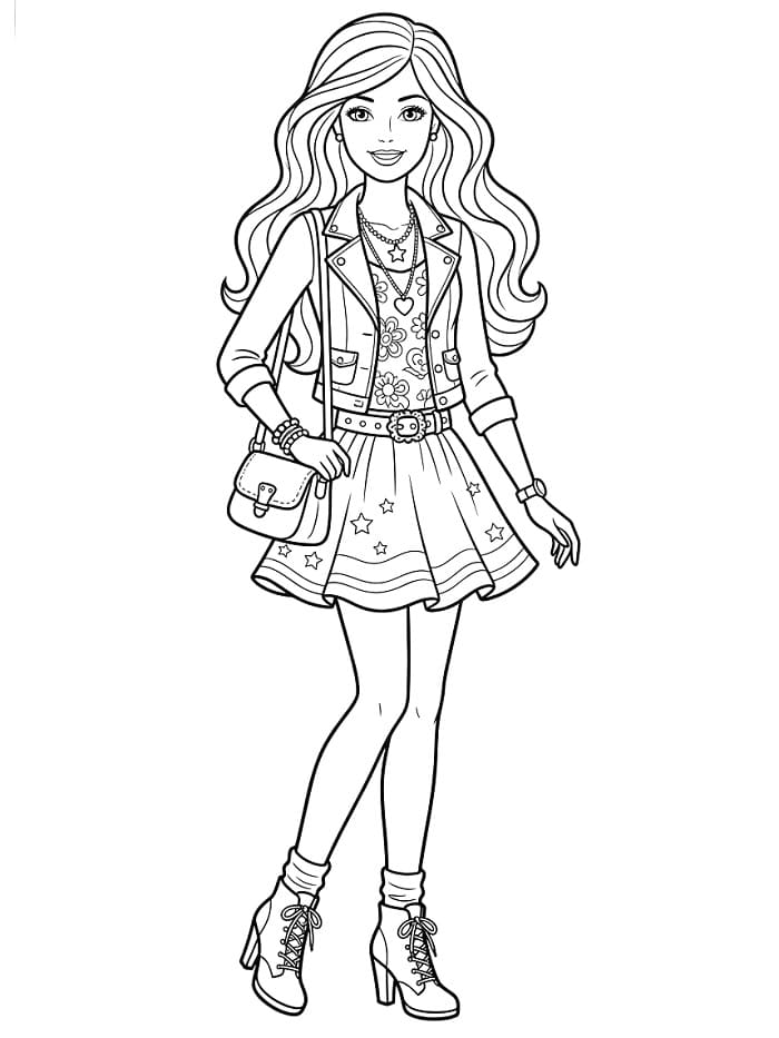 Cartoon Barbie ausmalbilder