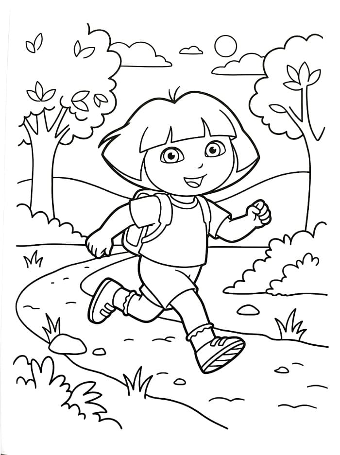 Cartoon Dora ausmalbilder