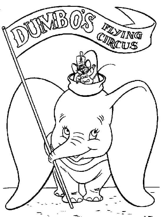 Cartoon Dumbo ausmalbilder