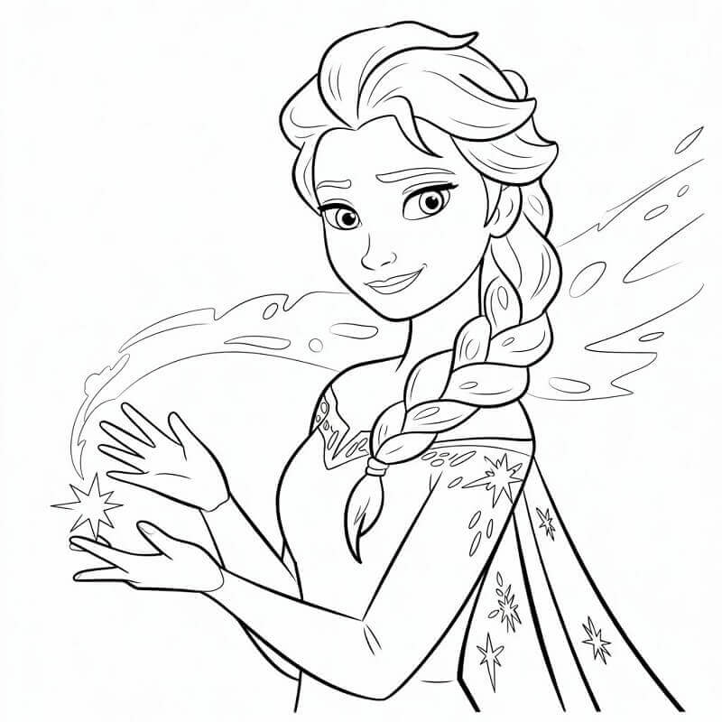 Cartoon Elsa ausmalbilder