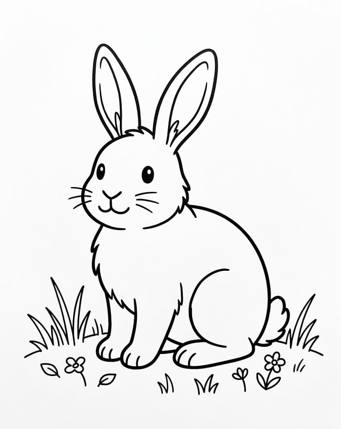 Cartoon Hase ausmalbilder