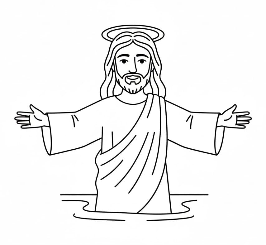 Cartoon Jesus ausmalbilder