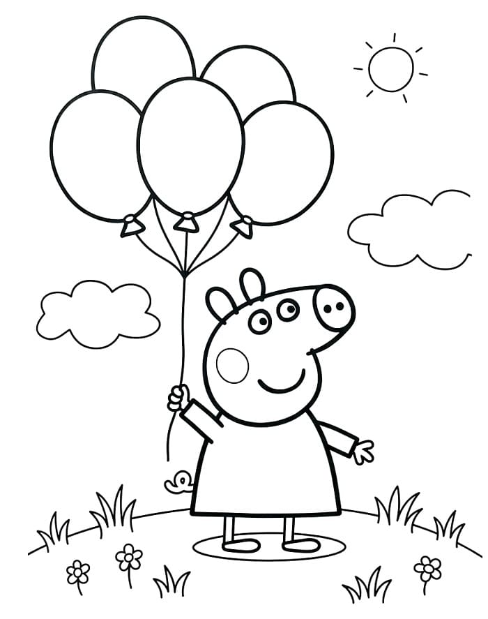 Cartoon Peppa Wutz ausmalbilder