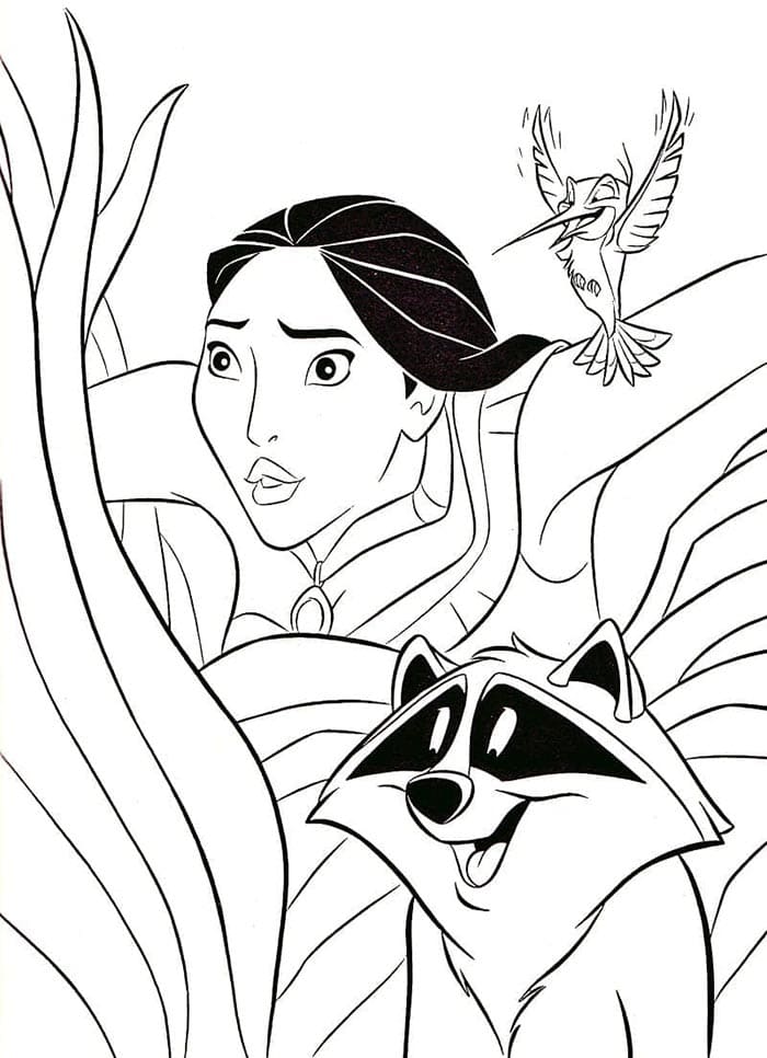 Cartoon Pocahontas ausmalbilder