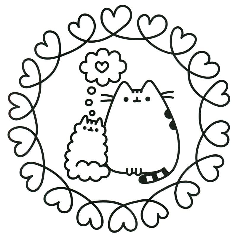 Cartoon Pusheen ausmalbilder