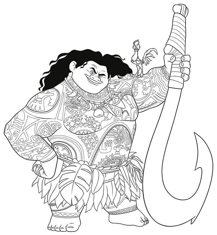 Cartoon Vaiana ausmalbilder