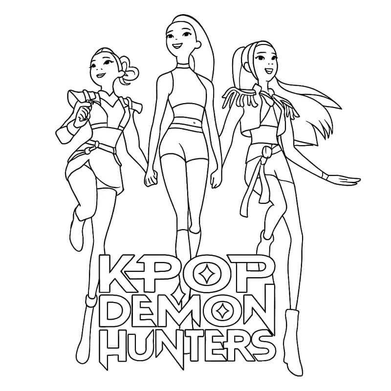 Charaktere aus KPop Demon Hunters ausmalbilder