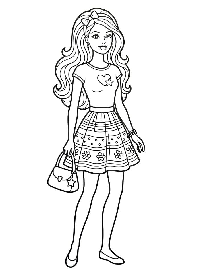 Coole Barbie ausmalbilder