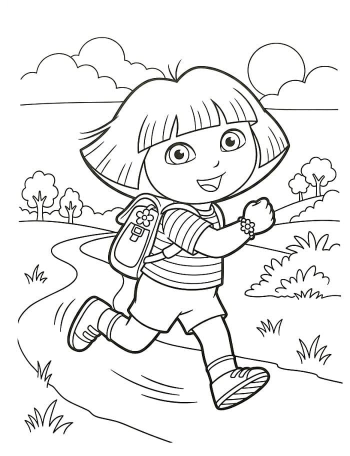 Coole Dora ausmalbilder