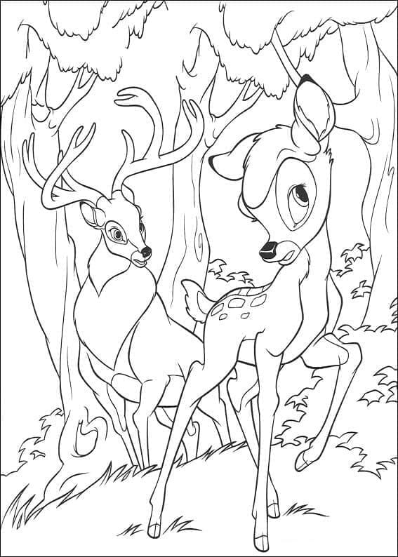 Cooler Bambi ausmalbilder