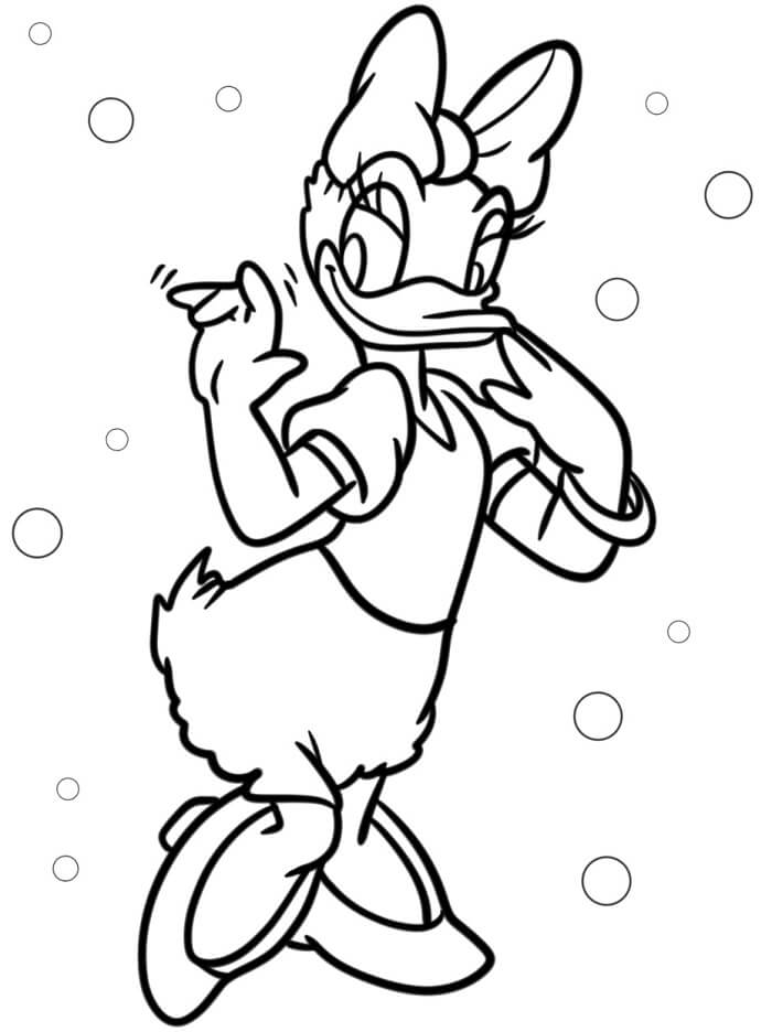Daisy Duck gratis Druckvorlage ausmalbilder