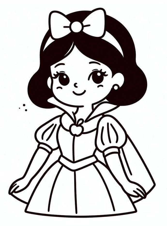 Die liebliche Schneewittchen ausmalbilder