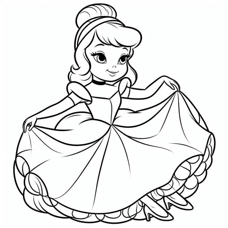 Die süße Aschenputtel ausmalbilder