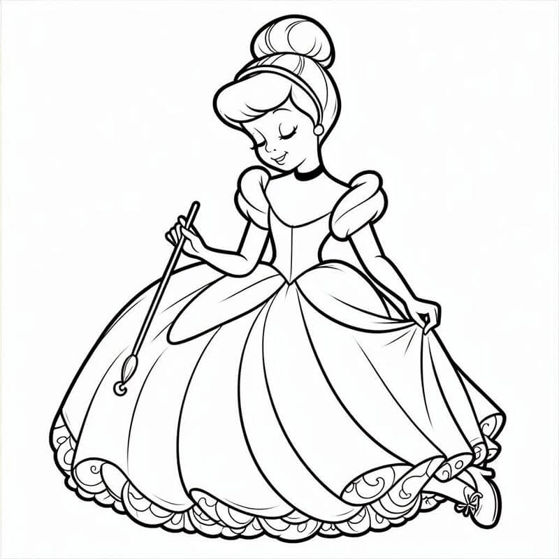 Die wunderschöne Cinderella ausmalbilder