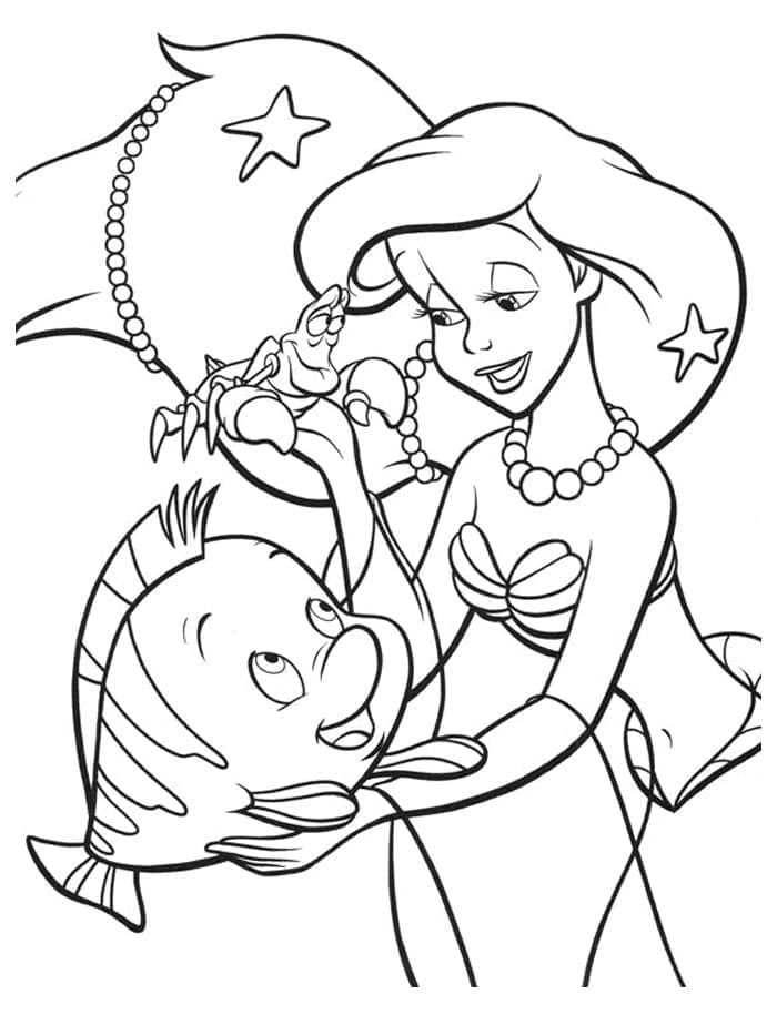 Disney-Version von Arielle die Meerjungfrau ausmalbilder
