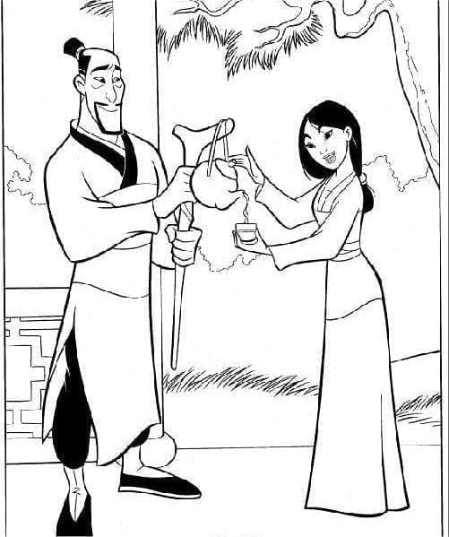 Disney-Version von Mulan ausmalbilder