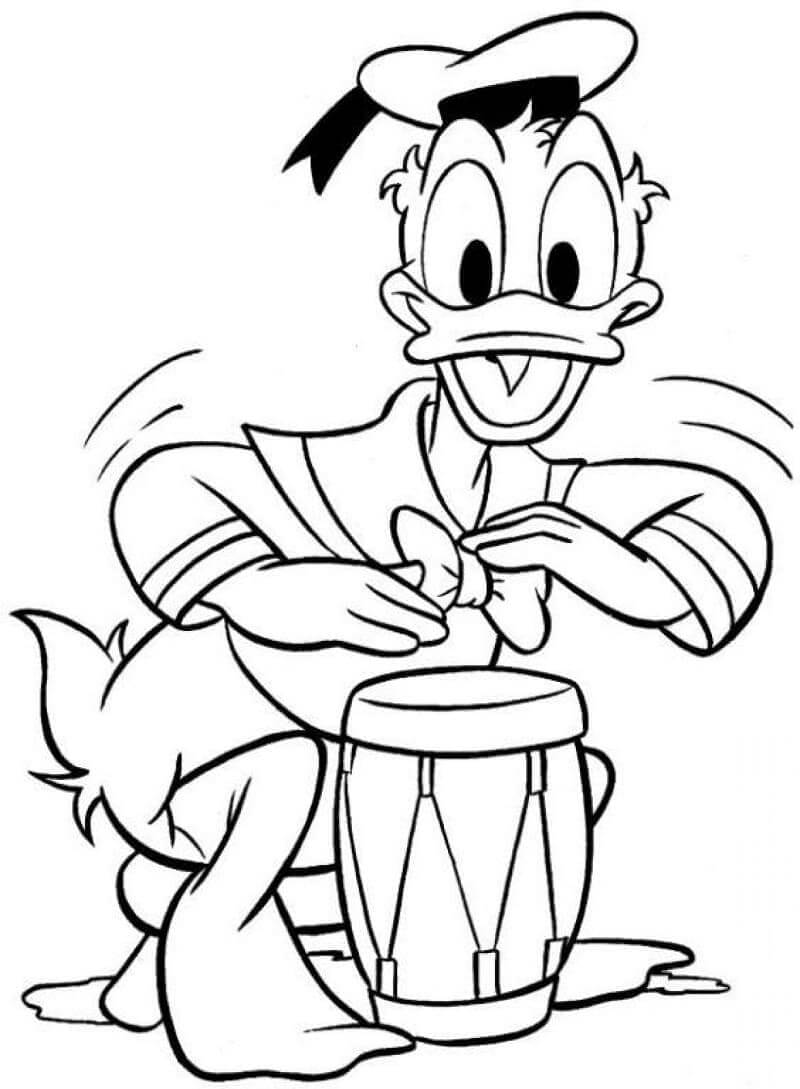 Donald Duck Druckvorlage für Kinder ausmalbilder
