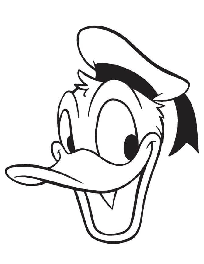 Donald Duck Gesicht ausmalbilder
