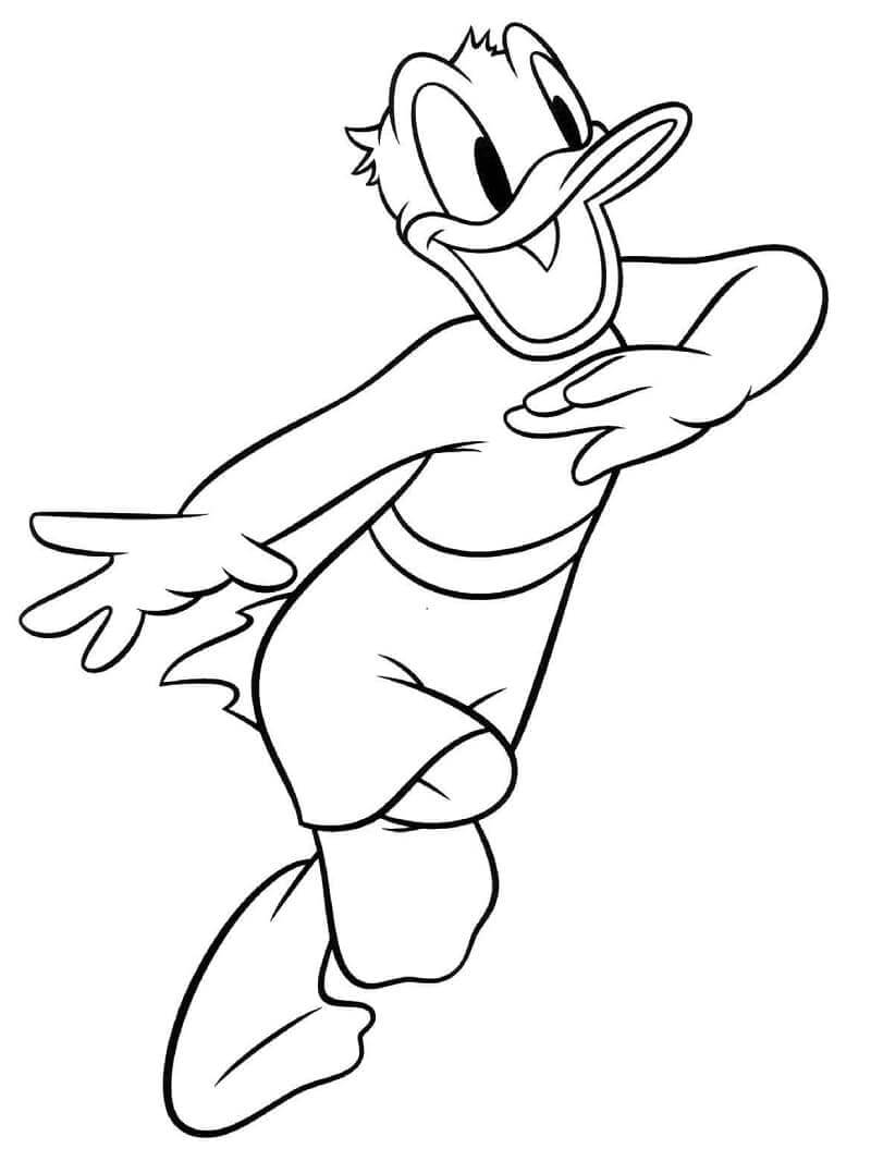 Donald Duck druckbares Bild ausmalbilder