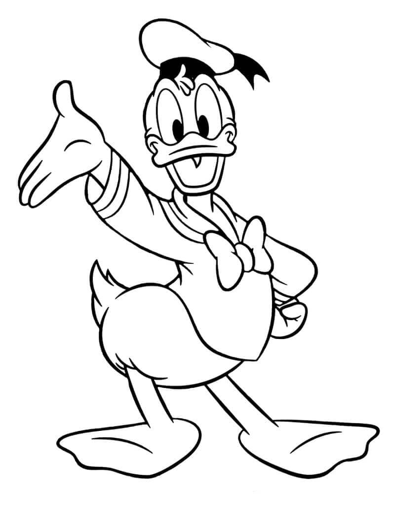 Donald Duck für 4-jährige Kinder ausmalbilder