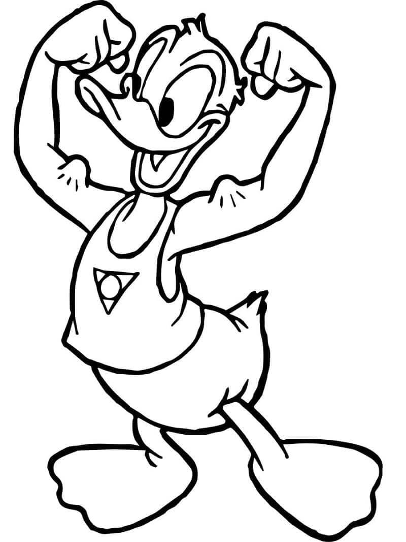 Donald Duck gratis Druckvorlage ausmalbilder
