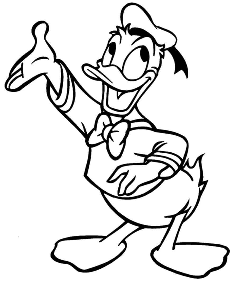 Donald Duck lächelt ausmalbilder