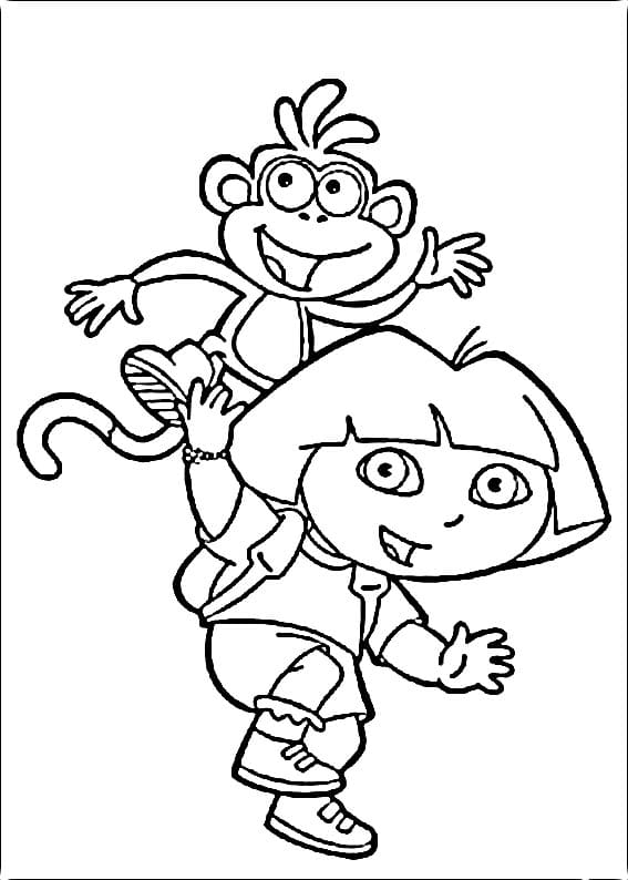 Dora Druckvorlage für Kinder ausmalbilder