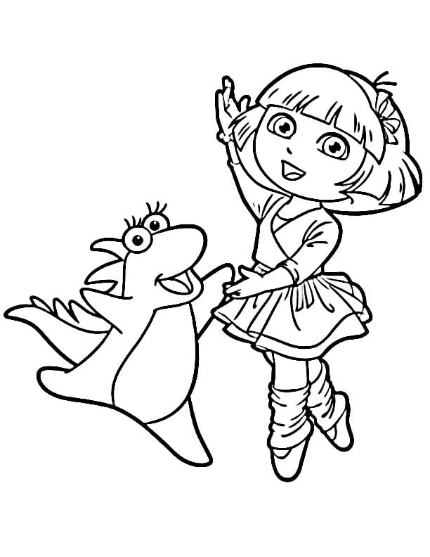 Dora zum Drucken ausmalbilder