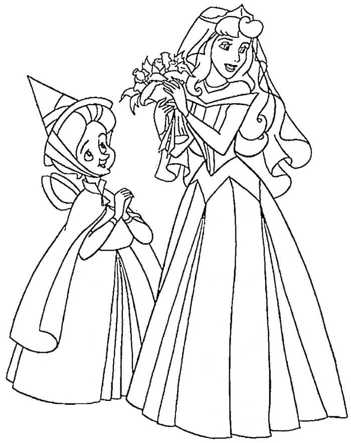 Dornröschen für 3-jährige Kinder ausmalbilder