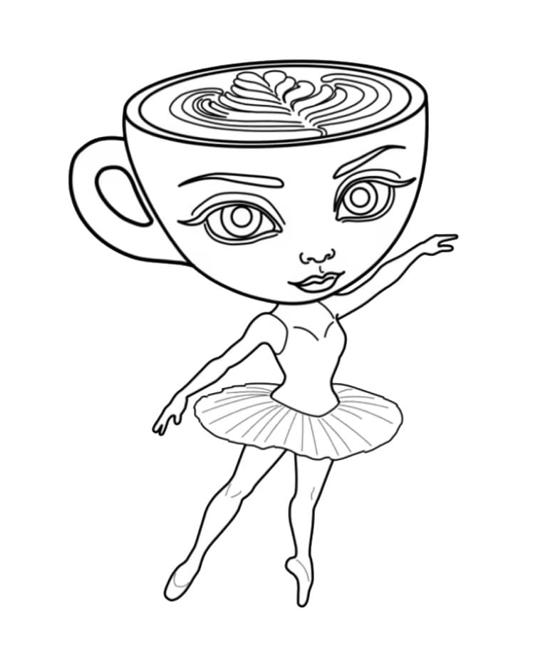 Druckbare Ballerina Cappuccina ausmalbilder