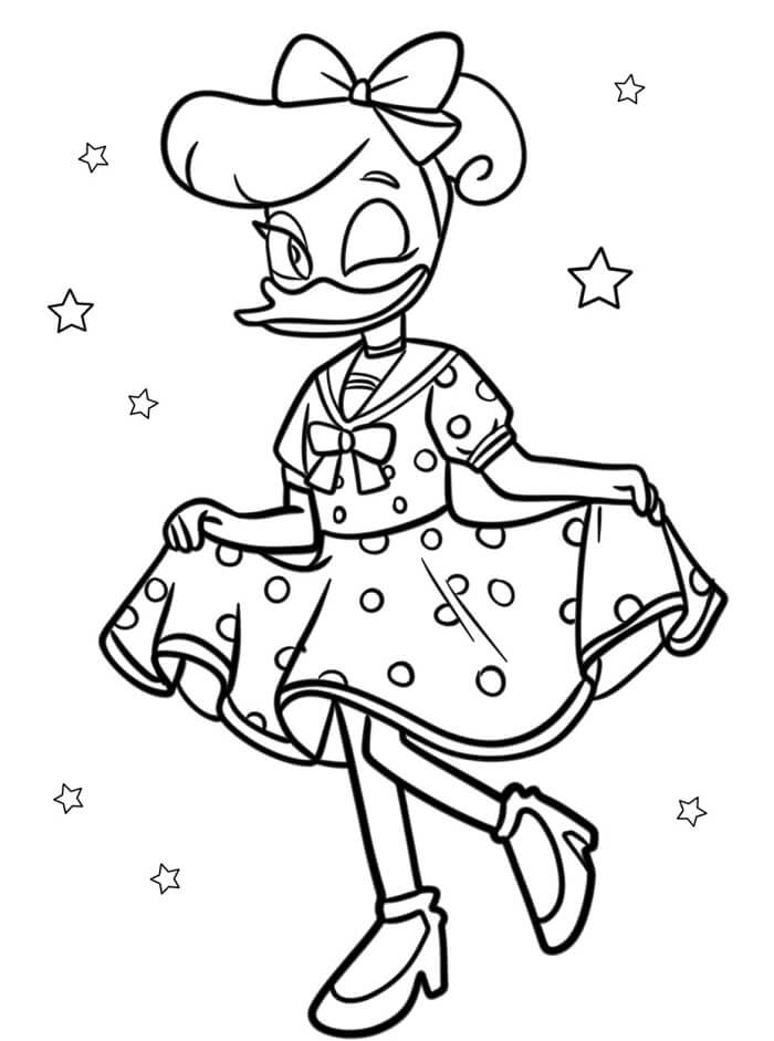 Druckbare Daisy Duck ausmalbilder