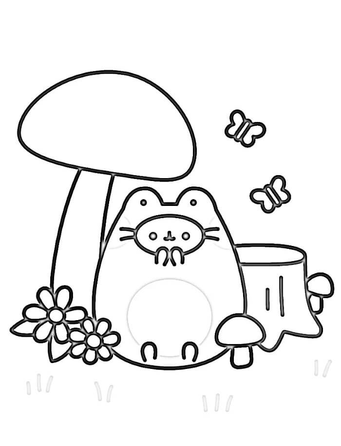 Druckbare Kostenlose Pusheen ausmalbilder