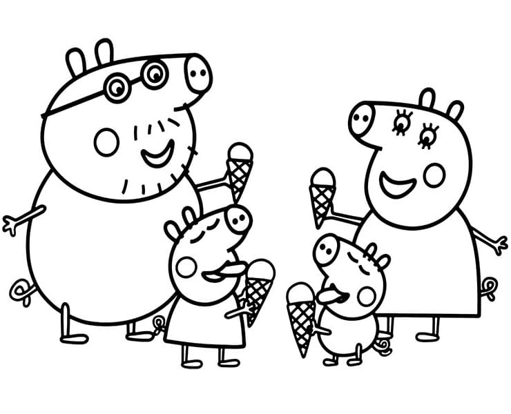 Druckbare Peppa Wutz für Kinder ausmalbilder