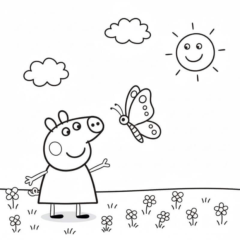 Druckbare Peppa Wutz ausmalbilder
