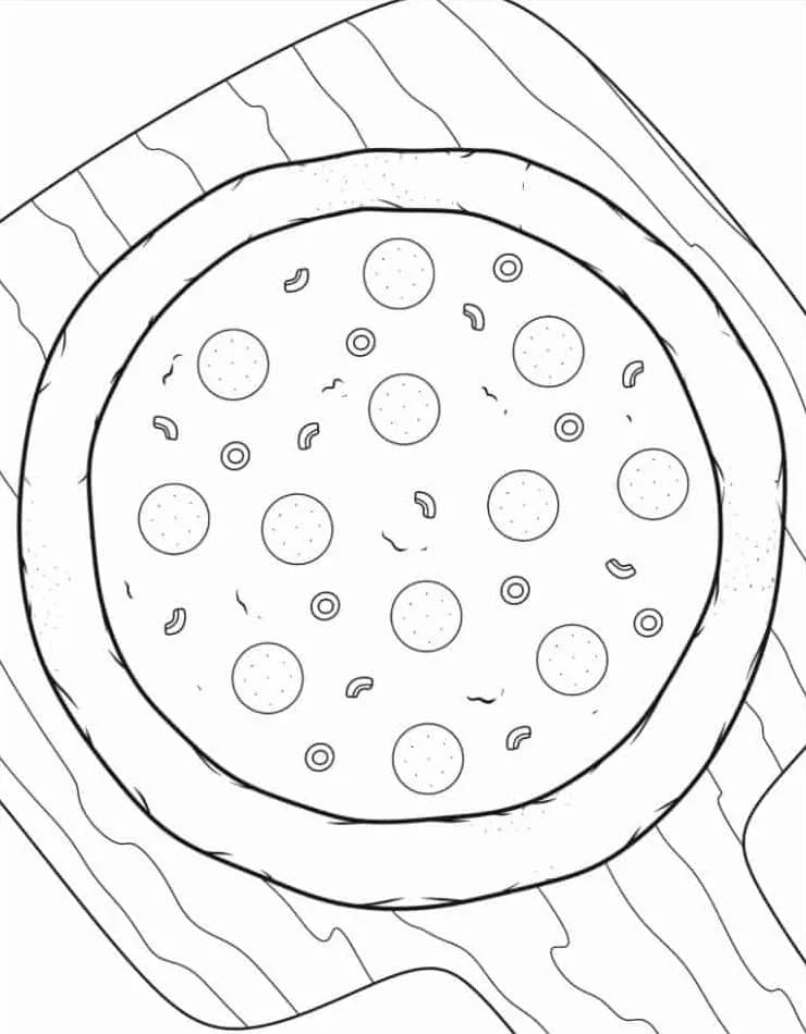 Druckbare Pizza für Kinder ausmalbilder